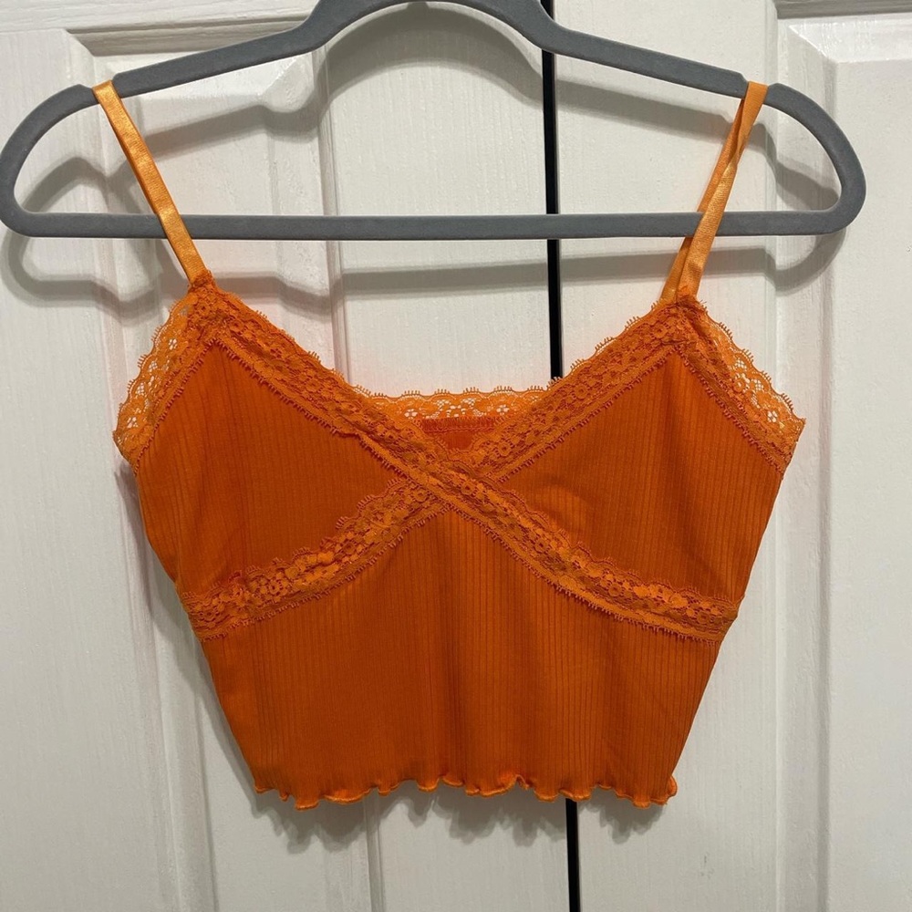 Y2K orange tank top